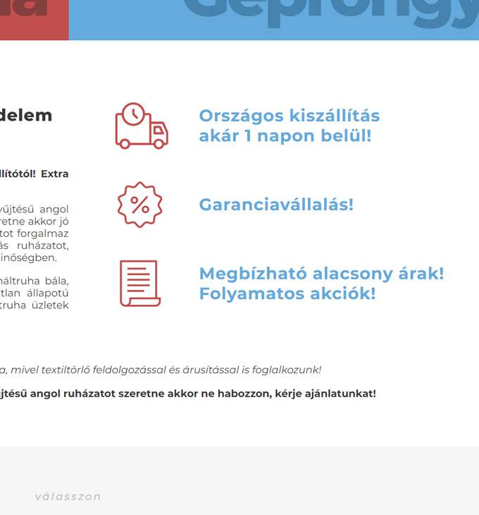 Hasznaltruhaoutlet.hu - Minőségi angol bálás használtruha, géprongy - reszponzív honlapkészítés