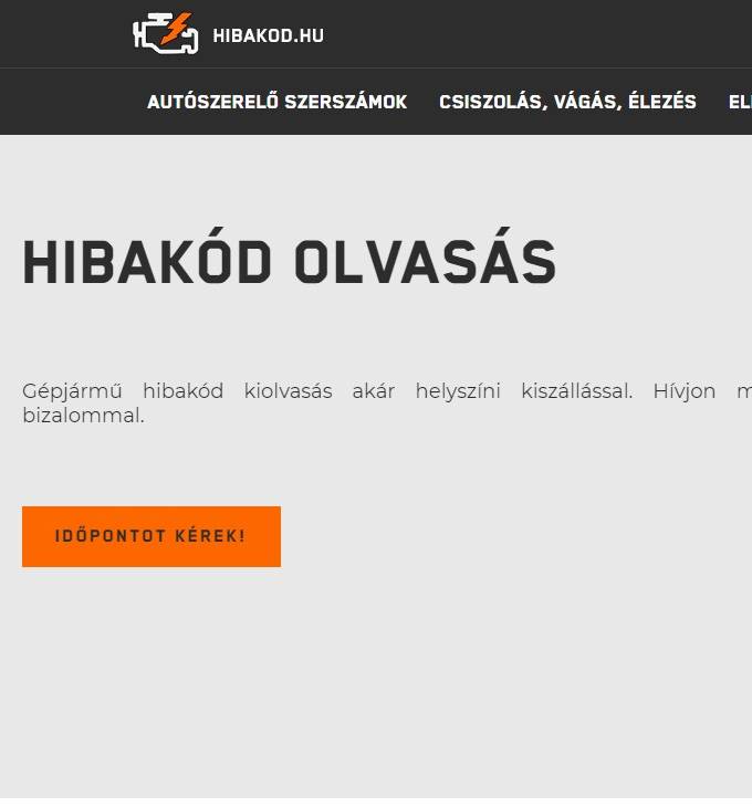 Hibakod.hu - Hibakód olvasás - reszponzív webáruház készítés