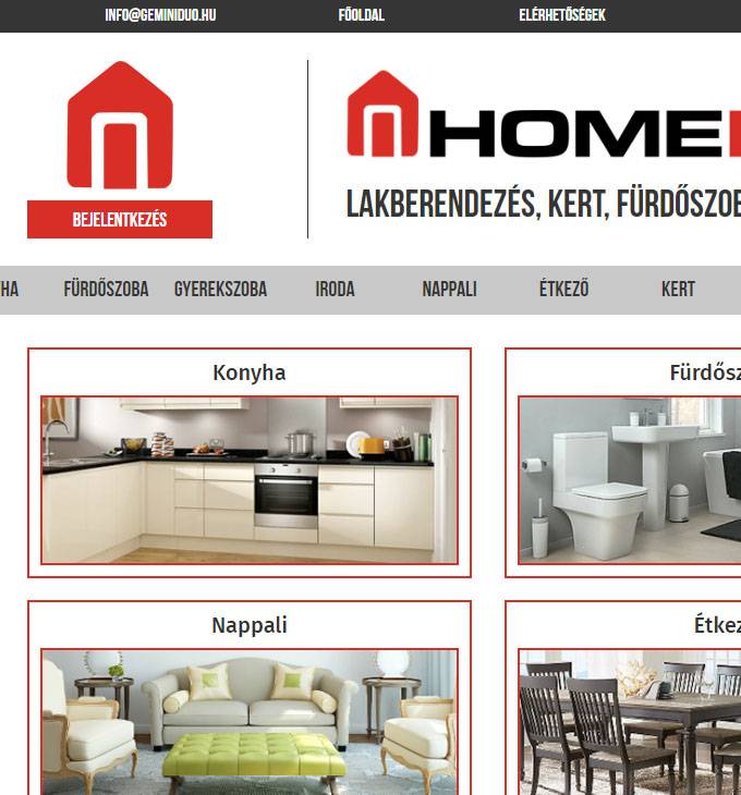 Homelux.hu - Fürdőszobabútor, mosdószekrény, zuhanykabin - reszponzív webáruház készítés