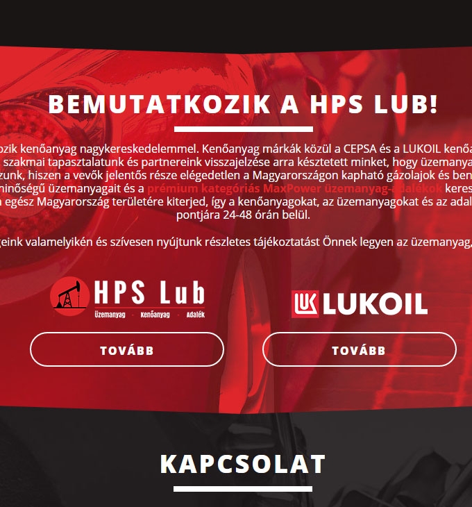 Hpslub.hu kenőanyag nagykereskedelmi honlapkészítés