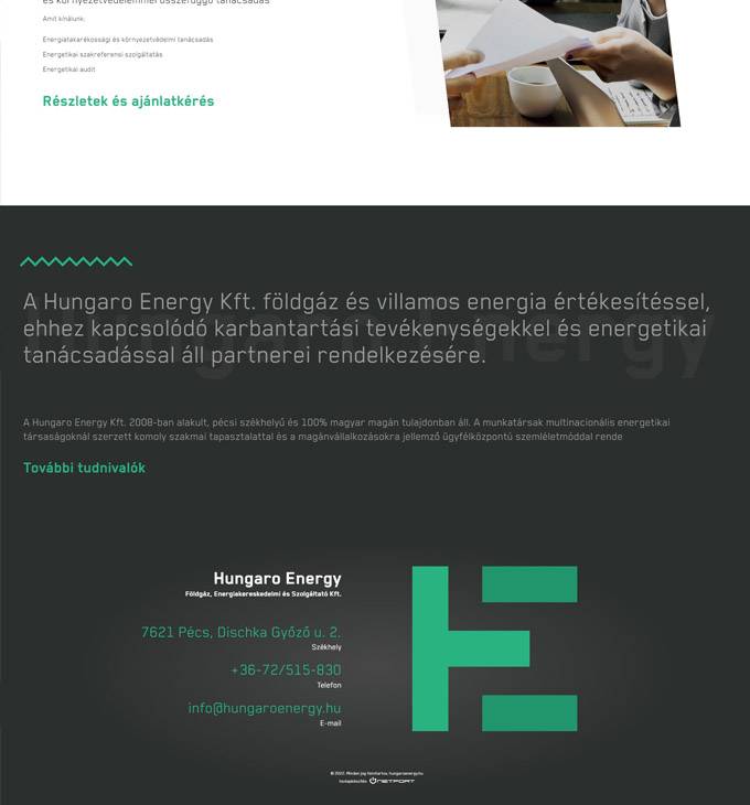 Hungaroenergy.hu - Országos földgáz és villamosenergia kis és nagykereskedelem - reszponzív honlapkészítés