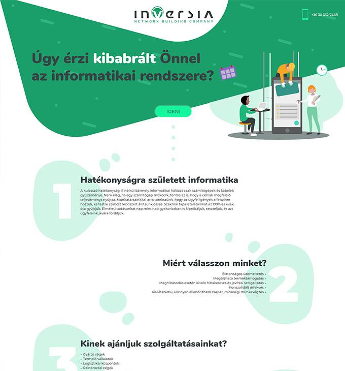 Inversia.hu - Informatikai hálózatok tervezése, kivitelezése - reszponzív honlapkészítés