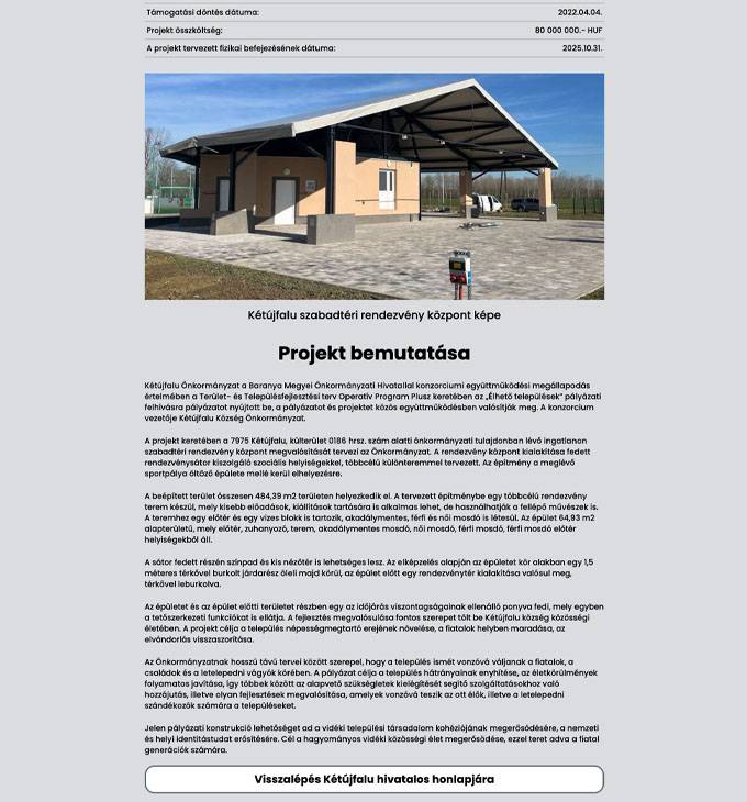 Ketujfalu-rendezvenykozpont.hu - Akadálymentes reszponzív honlapkészítés
