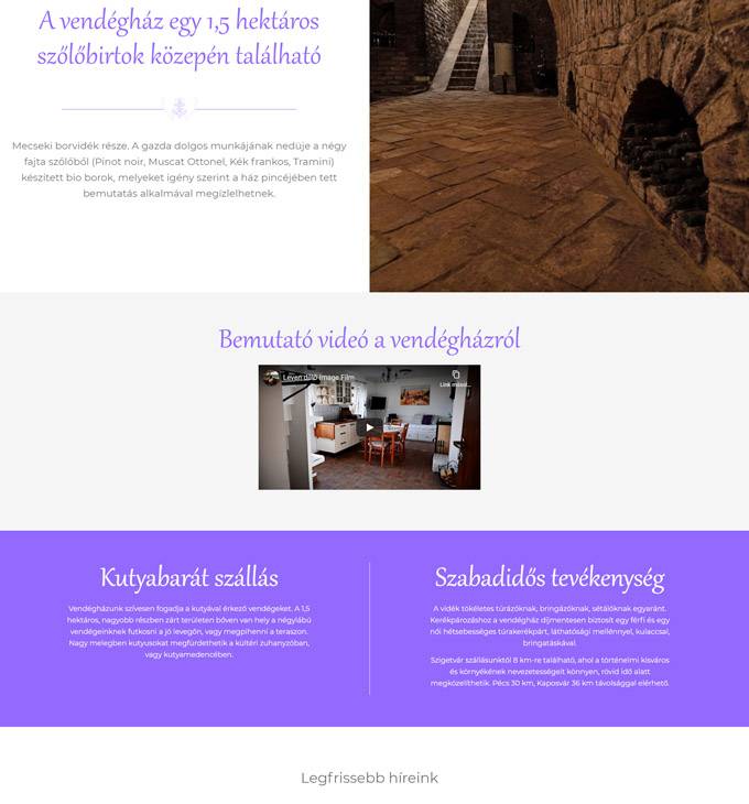 Levendulo.hu - Levendülő Vendégház - reszponzív webáruház készítés