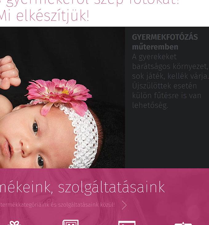 Lineafoto.hu - fotó szolgáltatás, fényképes ajándékok reszponzív webáruházának elkészítése