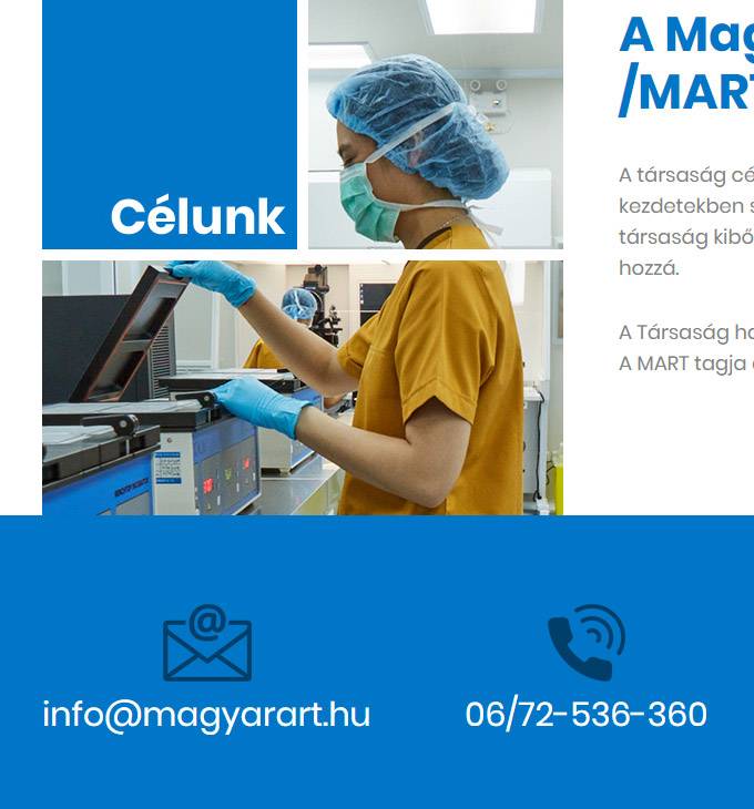 Magyarart.hu - Magyar Asszisztált Reprodukciós Társaság - Reszponzív honlapkészítés