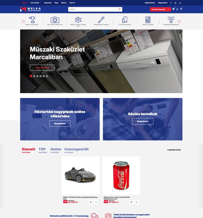 Melkamuszakiwebshop.hu - Melka Műszaki Szaküzlet Marcali - reszponzív webáruház készítés