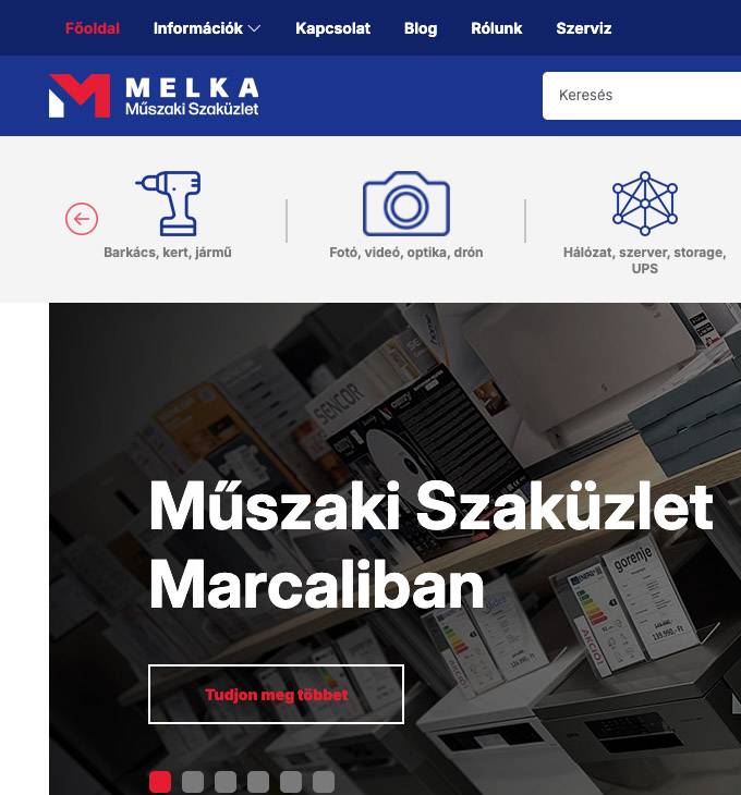 Melkamuszakiwebshop.hu - Melka Műszaki Szaküzlet Marcali - reszponzív webáruház készítés