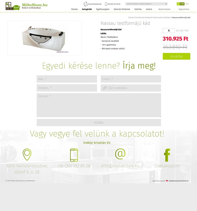 Mobelstore.hu reszponzív bútor webáruház megújítása