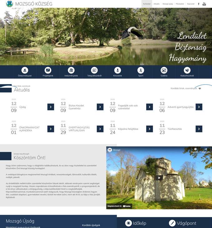 Mozsgo.hu - Mozsgó - reszpoznív honlapkészítés