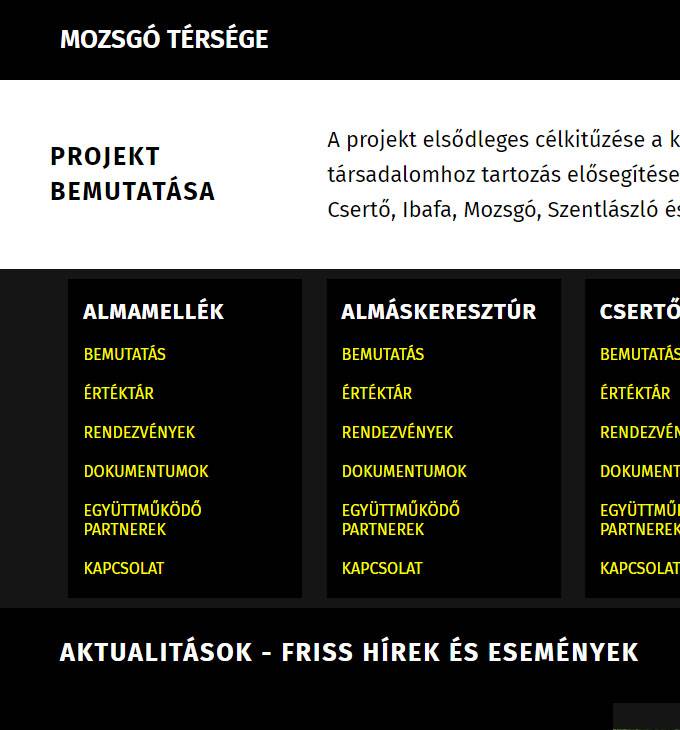 Mozsgotersege.hu - akadálymentes reszponzív honlapkészítés