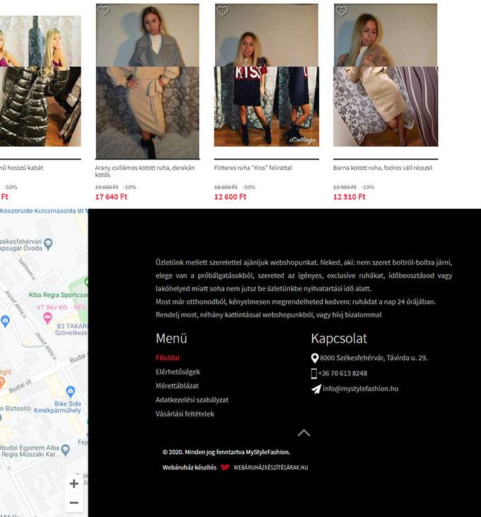 Mystylefashion.hu - divatos ruhakollekciók - Reszponzív webáruház készítés