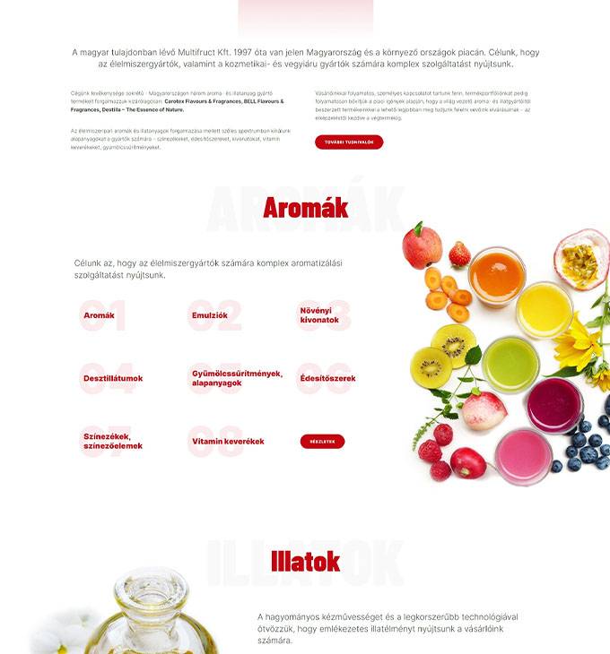 Multifruct.com - Komplex aromatizálási szolgáltatások - reszponzív weboldal készítés
