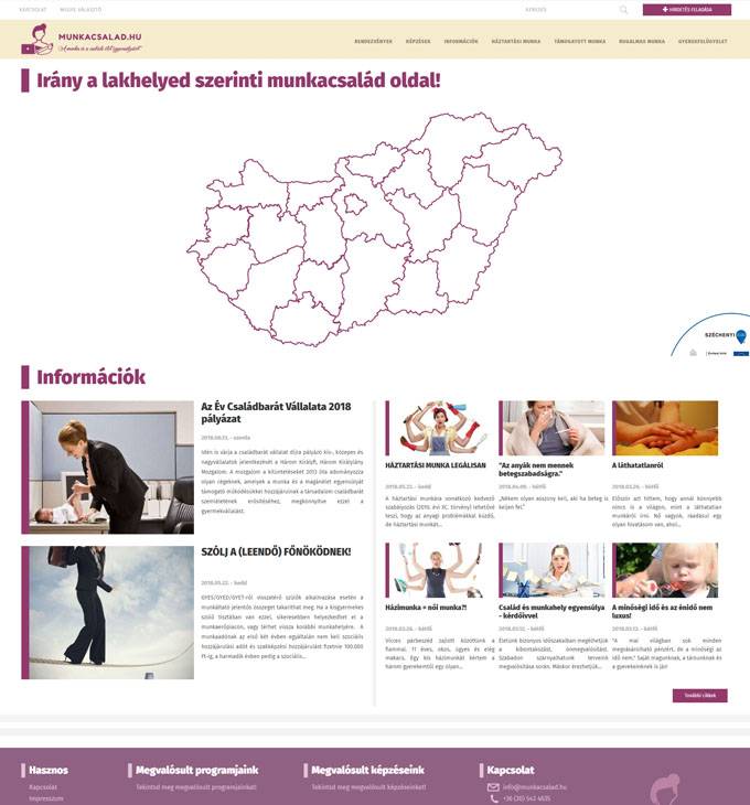 Munkacsalad.hu - a munka és a családi élet egyensúlyáért - reszponzív honlapkészítés