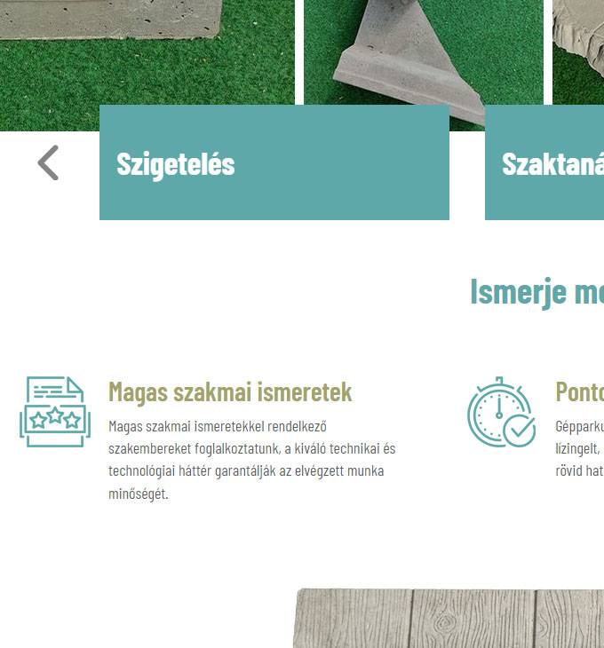 Nagyzsekft.hu - Építési betontermék gyártás - reszponzív honlapkészítés