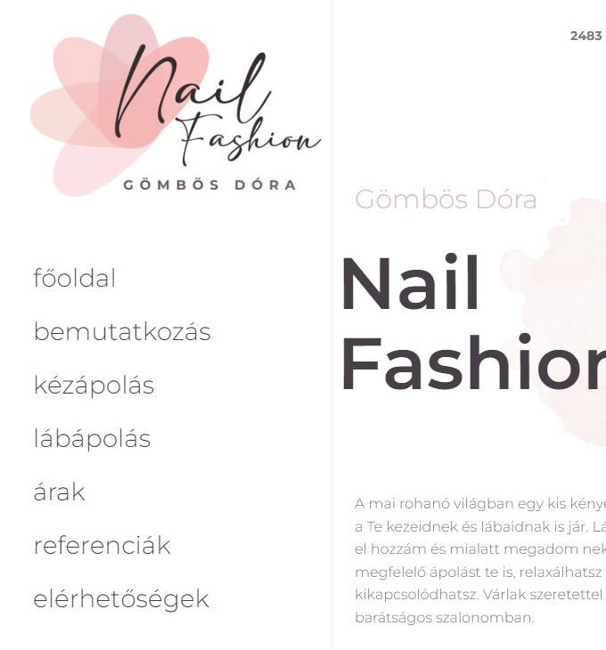 Nailfashion.hu - Manikűr és pedikűr Gárdonyban Nail Fashion - reszponzív honlapkészítés