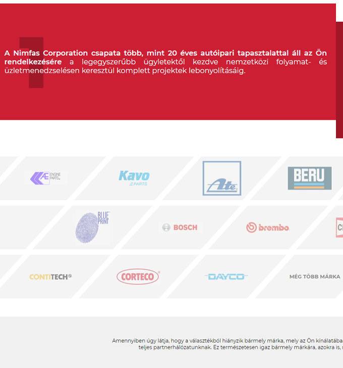 Nimfas.com - Nimfas Corporation hivatalos honlapja - Reszponzív weboldal készítés