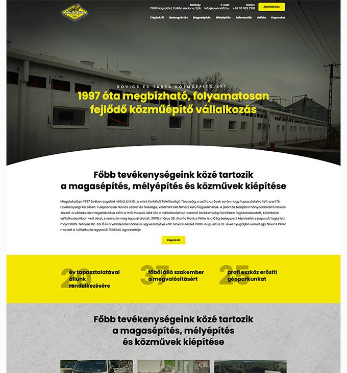 Novicskft.hu Céges weboldal készítés