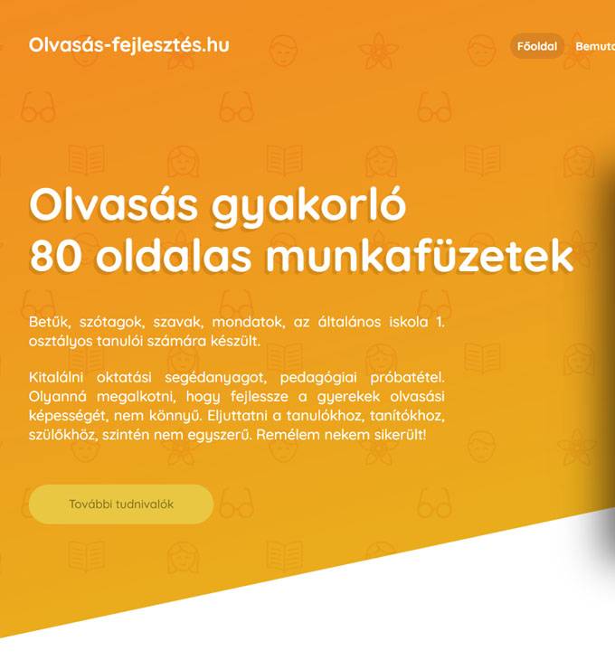 Olvasas-fejlesztes.hu - Olvasás gyakorló munkafüzetek - reszponzív honlapkészítés