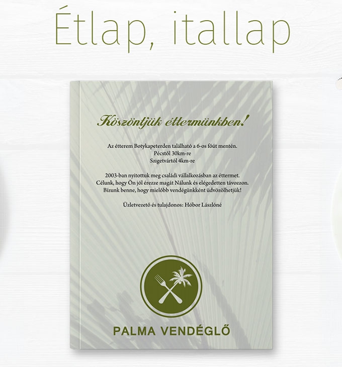 Palmavendeglo.hu reszponzív éttermi honlap készítése