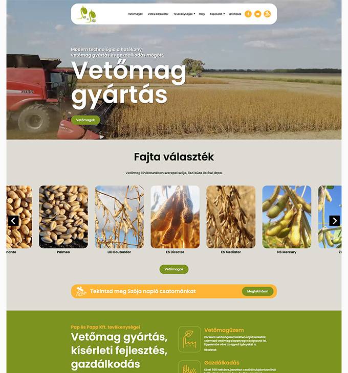 Papespapp.hu céges bemutatkozó weboldal készítése