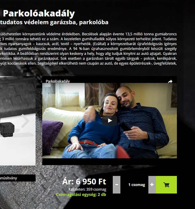 Parkoloakadaly.hu reszponzív termék bemutató webshop készítése