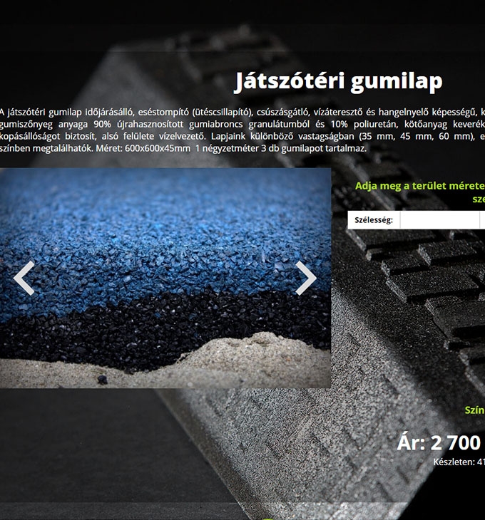 Parkoloakadaly.hu reszponzív termék bemutató webshop készítése