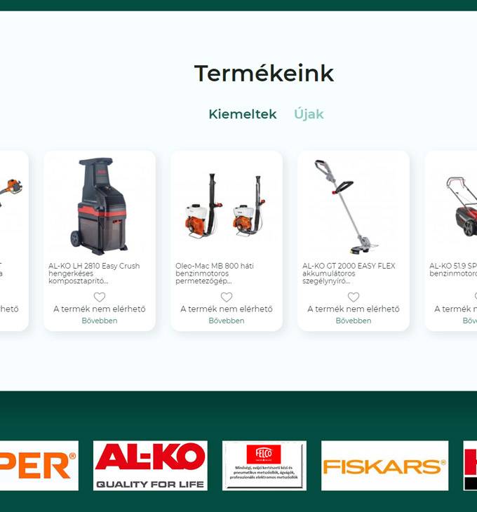 Pecsiagroker.hu - Kertészeti áruház - Reszponzív webáruház készítés