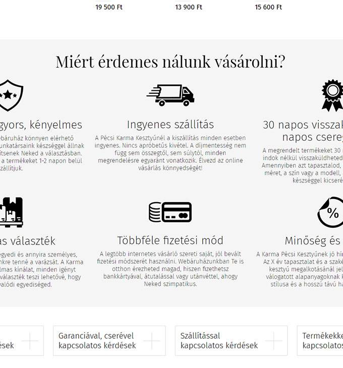 Pecsikesztyuaruhaz.hu mobilbarát webáruházkészítés