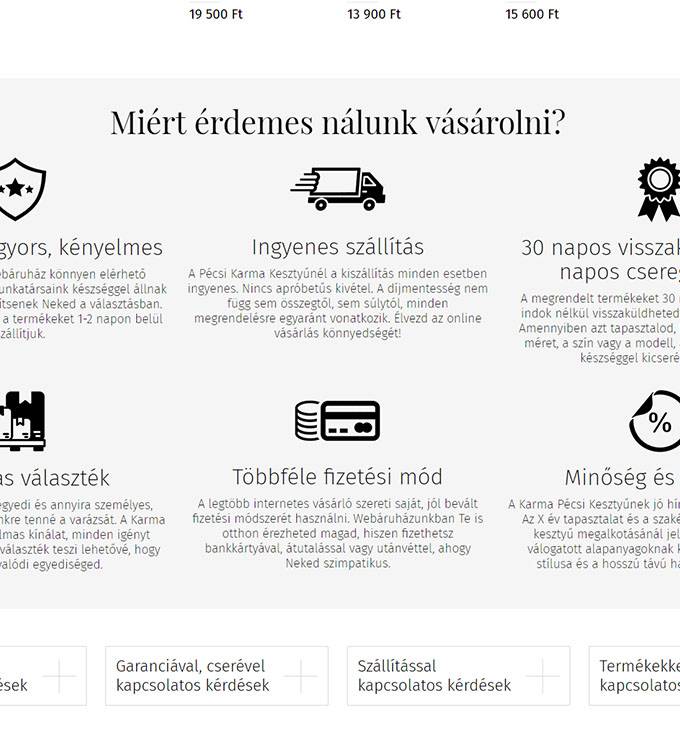 Pecsikesztyuaruhaz.hu mobilbarát webáruházkészítés