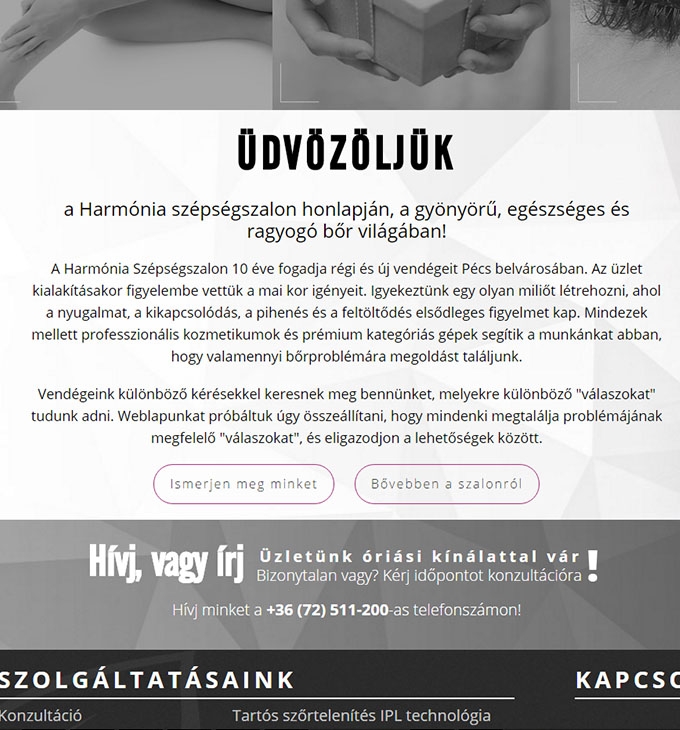 Pecsikozmetika.hu reszponzív kozmetikai weboldal készítése