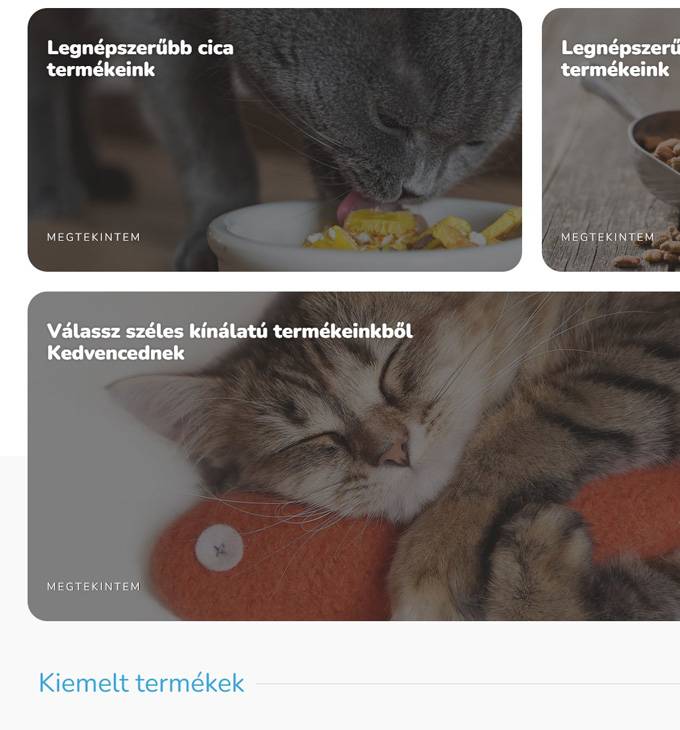 Petlandshop.hu - Macska és kutya kiegészítők, termékek - reszponzív webáruház készítés