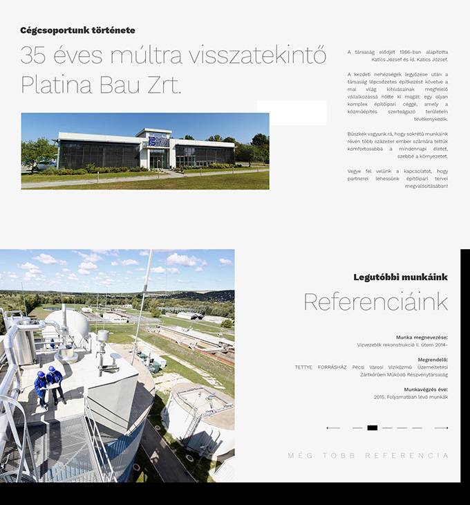 Platinabau.hu - Útépítés, térburkolás, magas- és mélyépítés - Reszponzív honlapkészítés