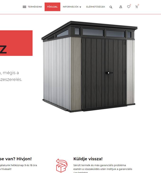 Poly-market.hu - Kerti bútor, kerti termék, háztartási elem - reszponzív webáruház készítés