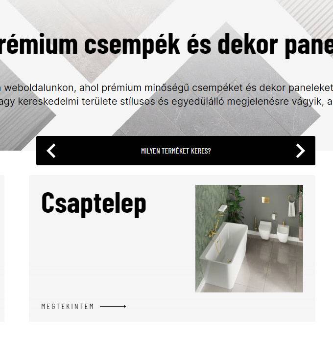 www.premiumdekorburkolat.hu - Prémium csempék és dekor panelek - reszponzív webáruház készítés