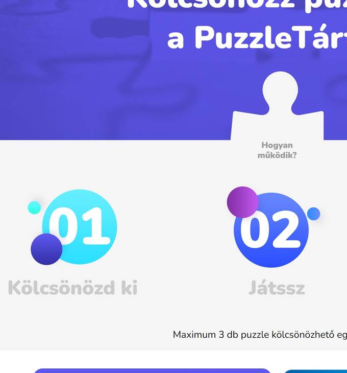 Puzzletar.hu - Puzzle kölcsönzés, kirakó bérlés - reszponzív webáruház készítés