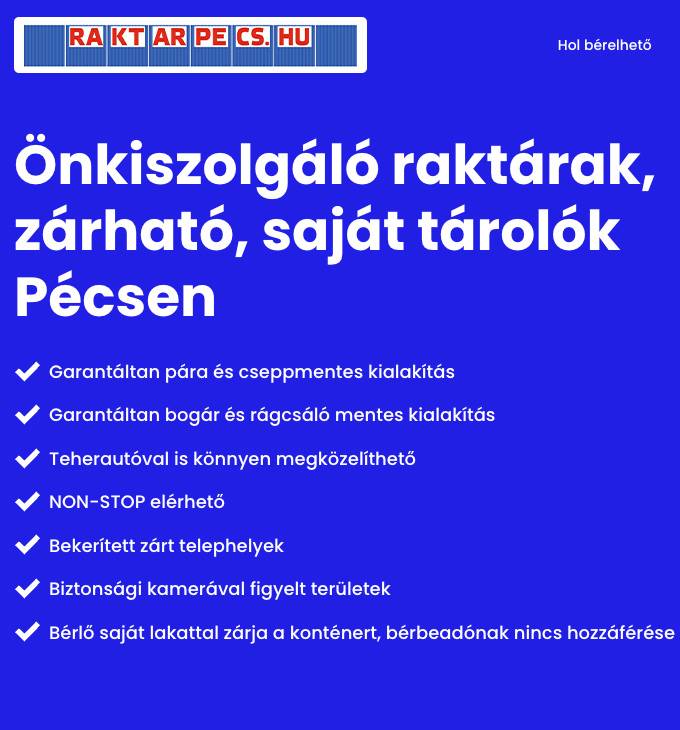 Raktarpecs.hu bemutatkozó weboldal készítés