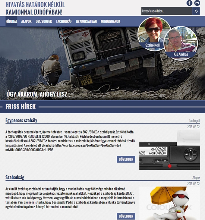kisaetr.hu kamionos blog elkészítése