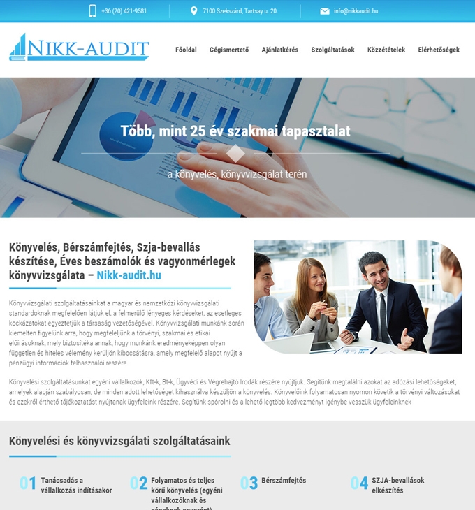 Nikkaudit.hu kkv weboldal készítés