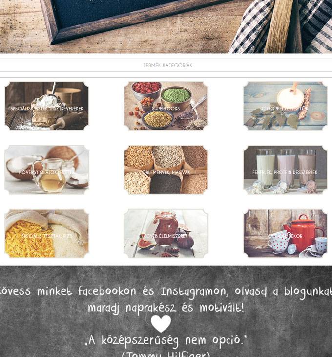 Rwshop.hu - Egészséges és speciális élelmiszereket árusító reszponzív webáruház készítés