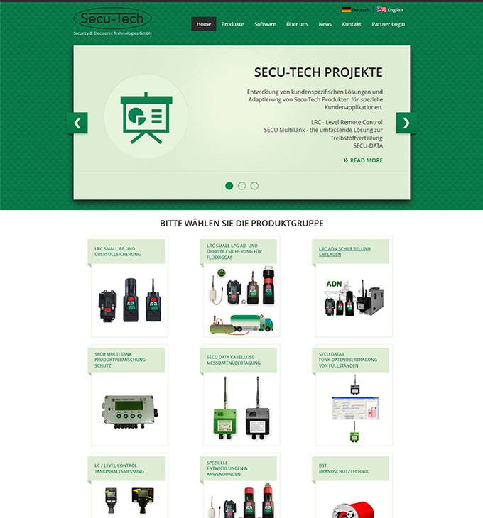 Secu-tech.at honlap elkészítése