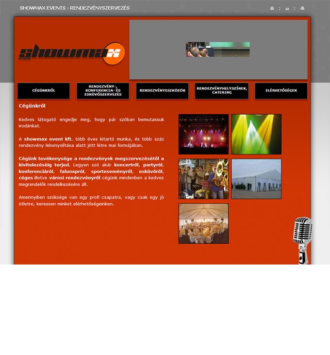 showmax.hu weboldal tervezés