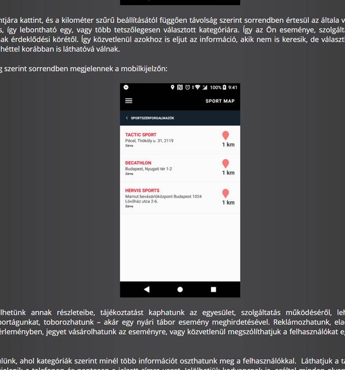 Sportmap.hu - Az applikáció reszponzív honlapjának elkészítése