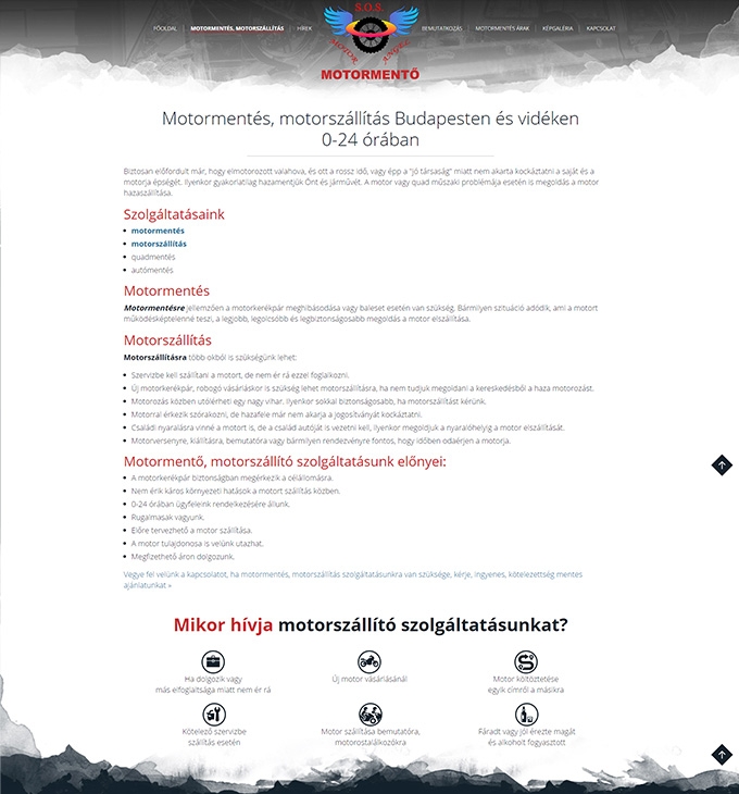 Motorangel.hu responsive weboldalkészítés