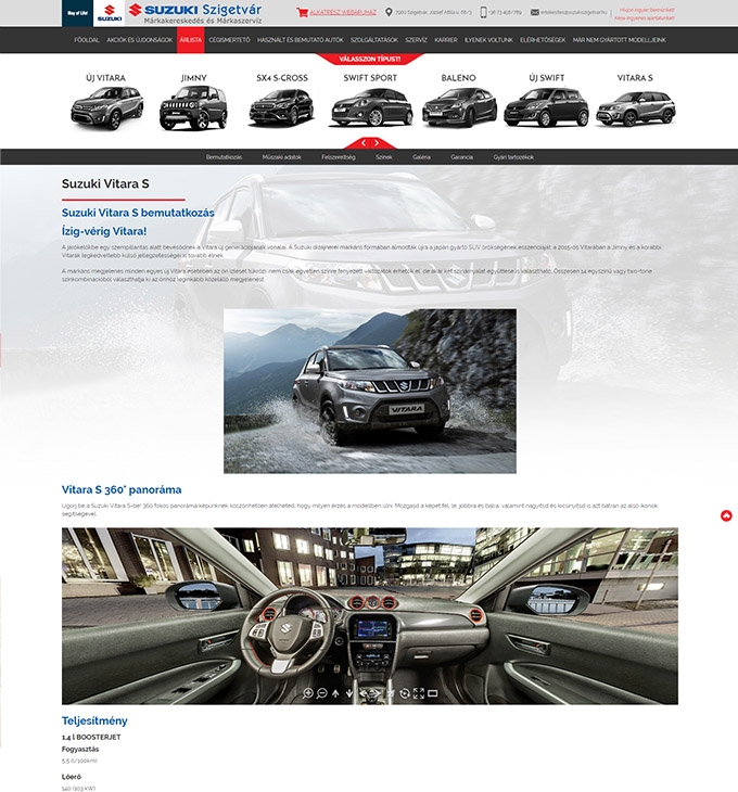 Suzukiszigetvar.hu mobil barát weboldal megújítás