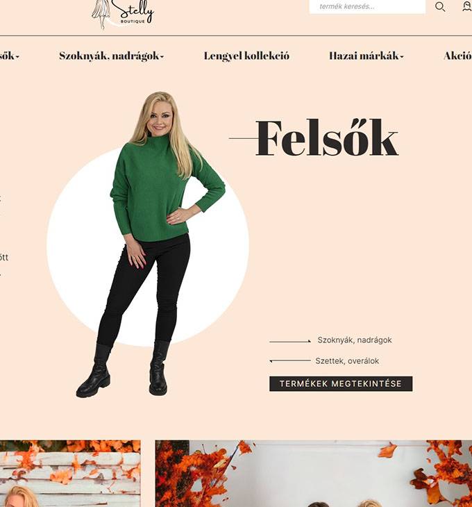 Stellyboutique.hu - Női ruha webshop, online divat bolt - reszponzív webáruház készítés