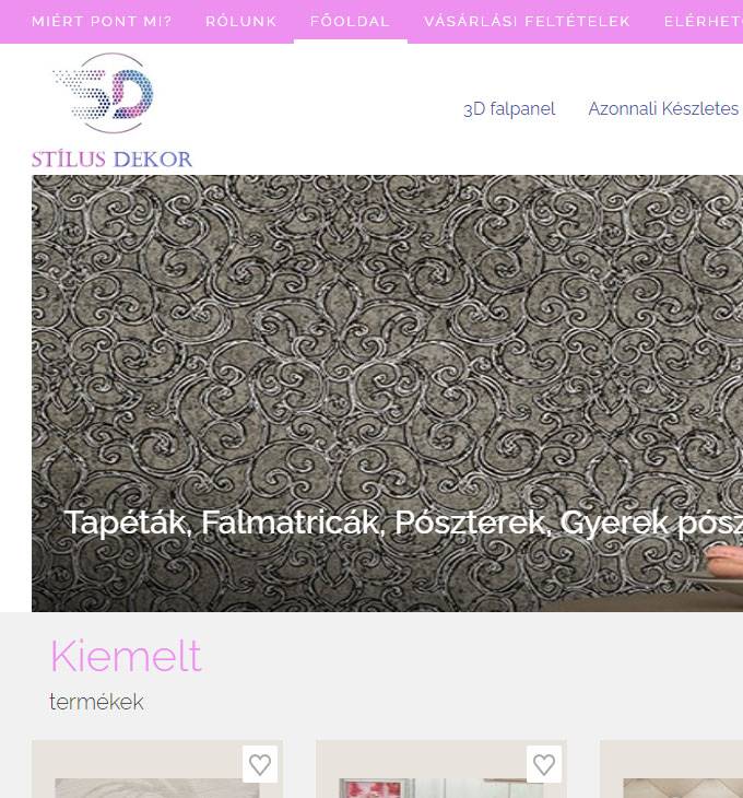 Stilusdekor.hu - tapéták, Falmatricák, Pószterek, Gyerek pószterek és tapéták - reszponzív webáruház készítés