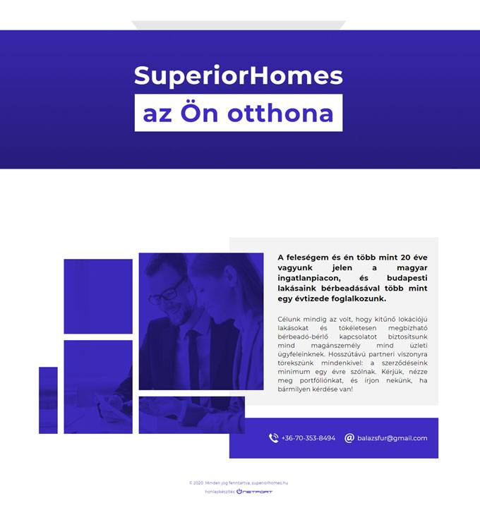 Superiorhomes.hu - bérelhető, kiadó lakások Budapesten - Reszponzív honlapkészítés