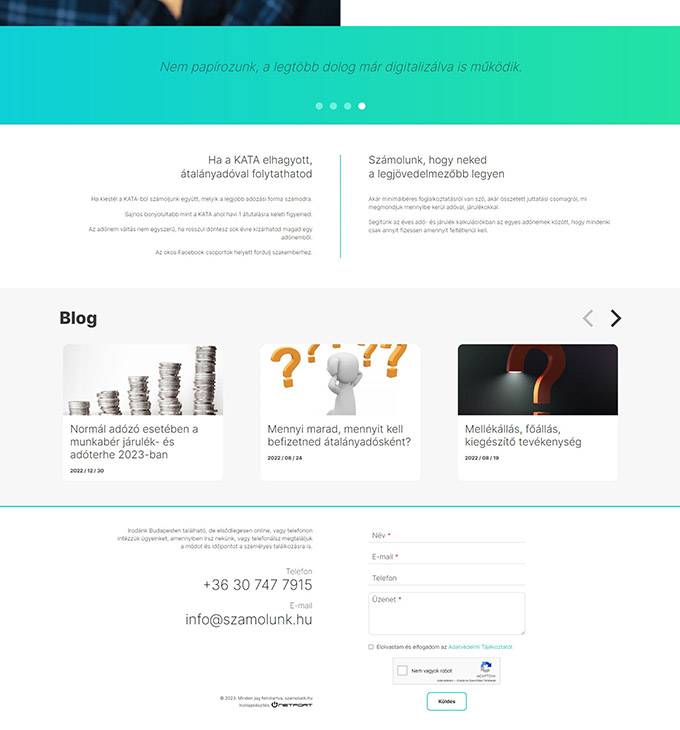 Szamolunk.hu - Könyvelési szolgáltatások, bérszámfejtés Budapest - reszponzív honlapkészítés