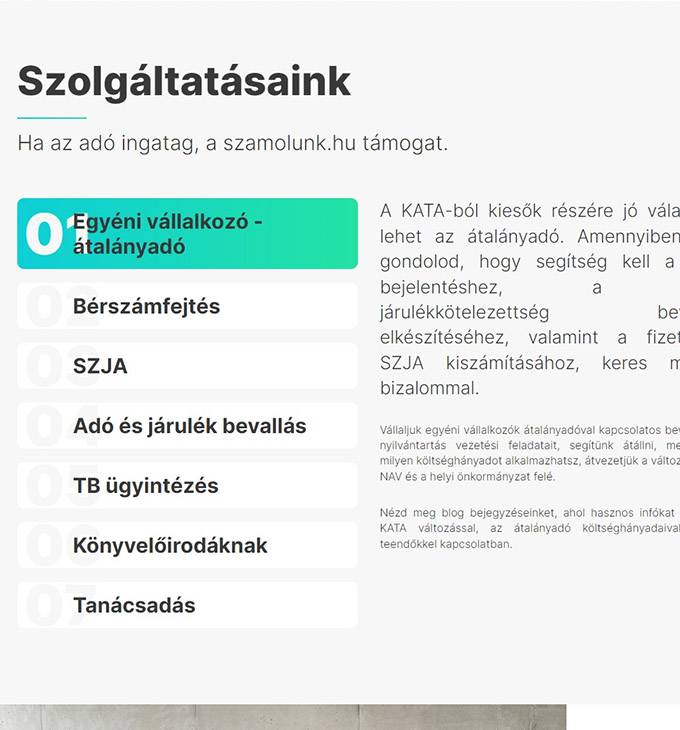 Szamolunk.hu - Könyvelési szolgáltatások, bérszámfejtés Budapest - reszponzív honlapkészítés